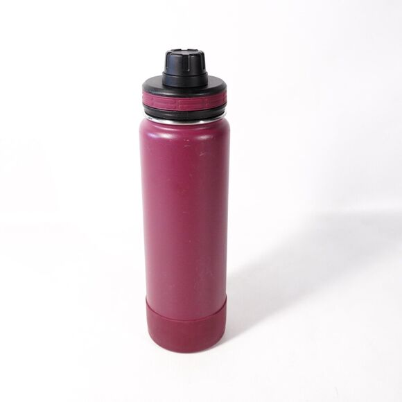 ThermoFlask 24oz Stainless Steel Vacuum Insulated Water Bottle Red Maroon w/ Lid - Picture 4 of 9
